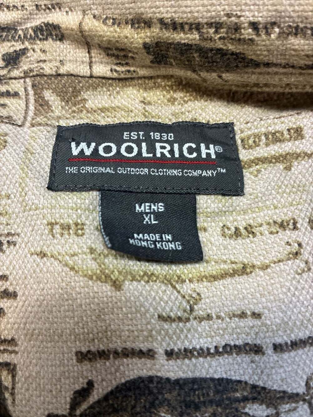 Woolrich Men's XL Vintage Fishing Lure Print Short Sleeve Button Down Shirt - Picture 2 of 11